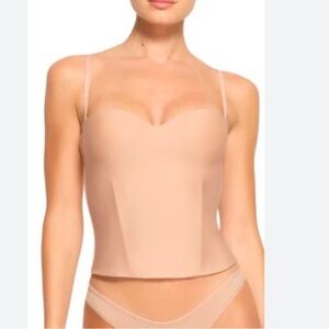 NWT Skims Body Corset Clay Nude Strapless Bustier Top new